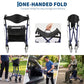 Heavy-Duty Aluminum Rollator Walker for Seniors with Seat – 330 lb Capacity, 8" All-Terrain Wheels & Dual Brakes