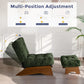 Adjustable Accent Chair with Ottoman – Tufted Upholstered Reclining Lounge Chair with Footrest for Reading & Living Room, Green