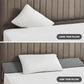 Memory Foam Bed Gap Filler Pillow, Triangle Headboard Wedge Cushion with Side Pockets, Washable Cover, Queen & King