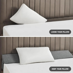 Memory Foam Bed Gap Filler Pillow, Triangle Headboard Wedge Cushion with Side Pockets, Washable Cover, Queen & King