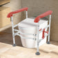 Adjustable Toilet Safety Rail with Non-Slip Handrails – Rotatable Clamps, 330 lb Capacity, Fits Most Toilets