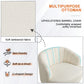 360° Swivel Barrel Accent Chair with Armrests – Modern Curved Back Upholstered Lounge Chair for Living Room & Bedroom