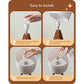 14.2-Inch Wooden Tripod Table Lamp with Linen Fabric Shade for Bedroom, Living Room and Office