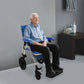 3-in-1 Folding Rolling Shower Commode Wheelchair – Bedside Toilet & Shower Chair with Armrests, Backrest & Wheels