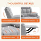 Power Swivel Rocker Recliner Chair with Massage & Heat, Infinite Position Electric Glider with USB & Type-C Charging Ports