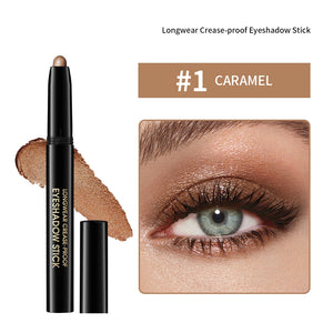 Eyeshadow Pencil Stick, Matte and Shimmer Finishes, Waterproof Long-Lasting Eye Makeup, 10 Colors Available