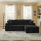 95-Inch L-Shaped Modular Sofa – Modern Boneless Sectional Couch with Comfortable Foam Seating, No Assembly Required