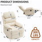 360° Swivel Rocking Recliner Chair – Upholstered Nursery Rocker Armchair with Side Pocket & Retractable Footrest
