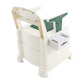 Portable Bedside Commode Chair with Armrests & Backrest – 2 Height Settings, Dual Buckets, 220 lb Capacity