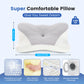King Size Ergonomic Memory Foam Pillow with Cooling Pillowcase, Contoured Neck & Shoulder Support for Back, Side & Stomach Sleepers