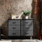 6-Drawer Fabric Dresser Nightstand with Storage, Bedroom Bedside Table & Clothes Organizer Chest for Bedroom and Living Room