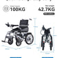Steel Folding Electric Wheelchair with Large Wheels
