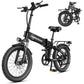Z20 Folding Electric Bike for Adults – 1200W Peak Motor, 48V 12Ah Removable Battery, 20" Fat Tires, 28 MPH