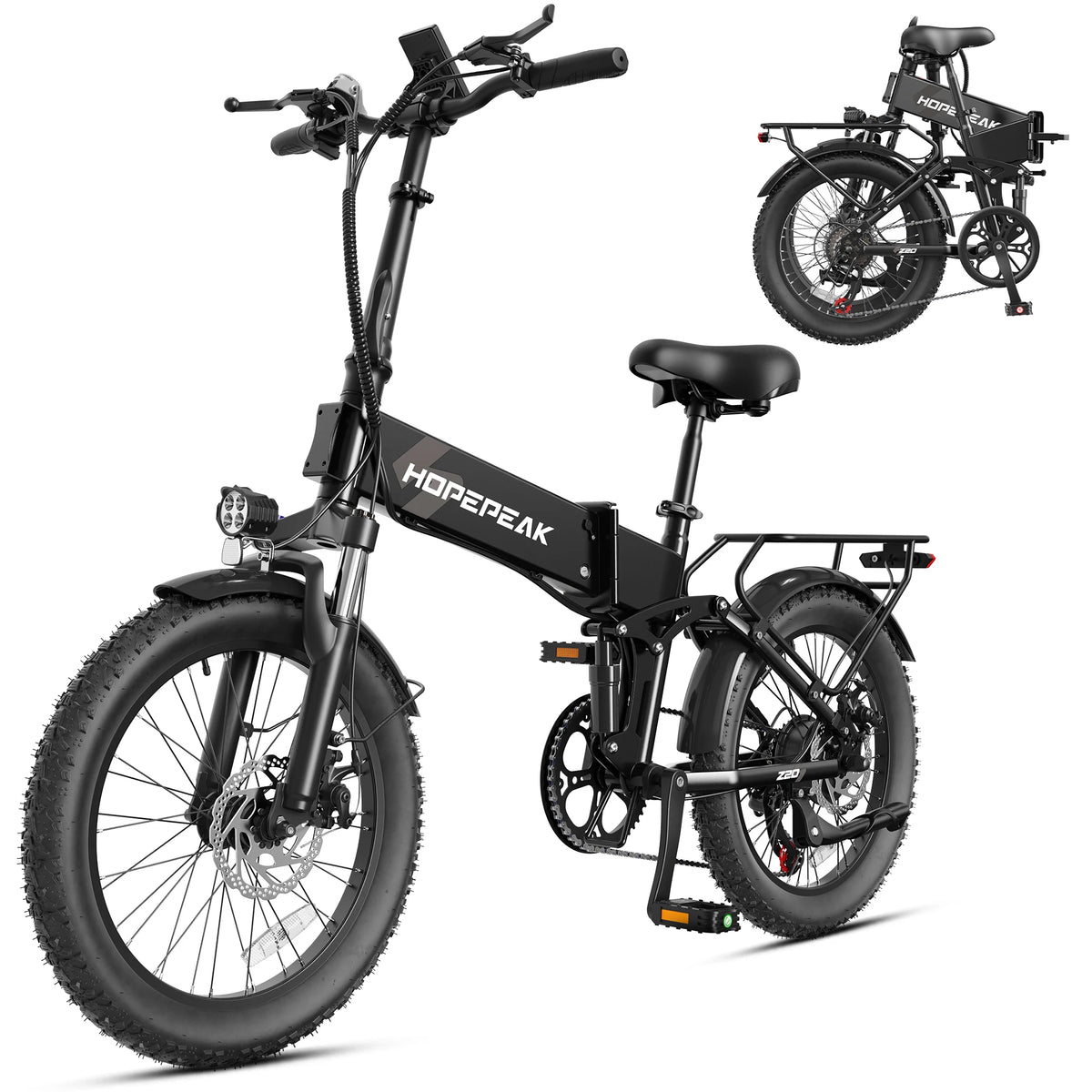 Z20 Folding Electric Bike for Adults – 1200W Peak Motor, 48V 12Ah Removable Battery, 20" Fat Tires, 28 MPH
