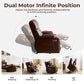 Dual Motor Power Lift Recliner Chair with Massage & Heat – Oversized Lay-Flat Lift Assist Chair with Arm Storage for Seniors