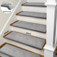 Non-Slip Bullnose Stair Treads, Ultra-Plush Washable Self-Adhesive Carpet Mats for Indoor Steps & Senior Home Safety