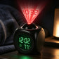 Digital Projection Alarm Clock with Voice Function, Snooze & Temperature Display, Adjustable Projector Desk Clock for Bedroom