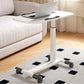 Height Adjustable Overbed Table with Wheels, Foldable Rolling Side Table & Portable Laptop Standing Desk for Home Office