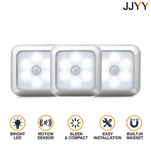 LED Motion Sensor Night Light, Automatic Indoor Lamp for Closet, Wardrobe, Bedroom, Bathroom, Stairs & Hallway