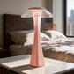 Pink Cordless LED Table Lamp, 1200mAh Rechargeable Battery, USB-C Charging, 3 Color Temperatures and Stepless Dimming