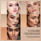 Solid Cream Foundation & Concealer with Sponge and Brush, Long-Wear Makeup Base