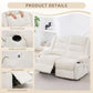 Electric Power Loveseat Recliner, Adjustable 2-Seat Reclining Sofa with Footrests & Charging Port for Living Room