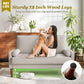 48-Inch Mid-Century Modern Loveseat Sofa – Compact Upholstered Couch with Solid Wood Legs & Throw Pillow for Apartment, Ash Beige