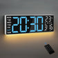 LED Digital Wall Clock with RGB Night Light, Temperature Display, Dual Alarms & Countdown Timer, 12/24 Hour