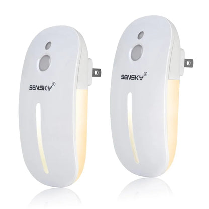 Plug-In LED Night Light, Motion Sensor, Dusk-to-Dawn Photocell, 15 Lumens, Warm White