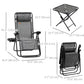 Zero Gravity Reclining Chair Set with Side Table – Folding Adjustable Outdoor Lounge Chairs with Cup Holders & Pillows for Pool, Patio & Backyard