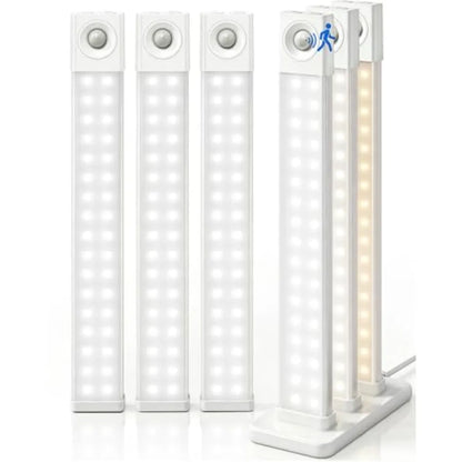 6-Pack 11.8-Inch LED Under Cabinet Lights with Motion Sensor, 1100mAh Rechargeable Battery, Charging Station & 3 Color Temperatures