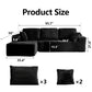 95.7-Inch Oversized L-Shaped Cloud Sectional Sofa with Chaise – Boneless Modular Deep Seat Couch, No Assembly Required