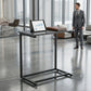 27" C-Shaped End Table, Slide-Under Sofa Side Table for Living Room & Bedroom