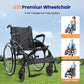2-in-1 Rollator Walker & Transport Wheelchair with Seat – Lightweight Foldable Mobility Chair for Adults