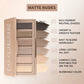 Neutral Nude Matte Eyeshadow Palette with 3 Brushes, Highly Pigmented Eye Makeup