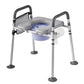 4-in-1 Bedside Commode Chair – Adjustable Raised Toilet Seat with Padded Arms, 5L Removable Bucket, 500 lb Capacity