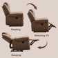 Manual Leather Recliner Chair – Classic Upholstered Lounge Chair with Padded Arms for Living Room