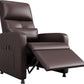 Power Recliner Chair with Massage & Heat, Electric Adjustable Single-Seat Sofa with USB Port & Side Pockets for Living Room