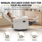 Swivel Rocker Recliner Chair for Adults – Upholstered Manual Recliner for Small Spaces with Side Pocket