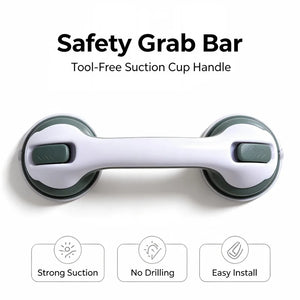 No-Drill Suction Shower Grab Bar – Non-Slip Bathroom Safety Support Handle