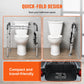 Foldable Toilet Safety Rail with Non-Slip Handles – Reinforced Aluminum Support Frame, 300 lb Capacity
