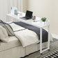 Queen/Full Size Overbed Table with Wheels, Mobile Rolling Laptop Computer Desk, Dining & Bar Table for Bedroom and Home