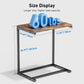 27" C-Shaped End Table, Slide-Under Sofa Side Table for Living Room & Bedroom
