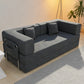 78.7-Inch Convertible Sleeper Sofa Bed – Modular Corduroy Foldable Futon Loveseat with Removable Armrests & Backrest, No-Tool Assembly