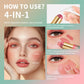 Double-Ended Blush and Bronzer Stick, Multi-Use Cream Cheek Color, Luminous Finish Contour Makeup