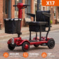 270W 4-Wheel Electric Mobility Scooter for Adults, Foldable Portable Travel Scooter, 10-Mile Range