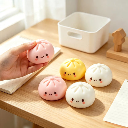 Halloween Squishy Toy Set with Mini Steamer Box, 4/6/8-Piece Soft Sensory Fidgets, Random Colors