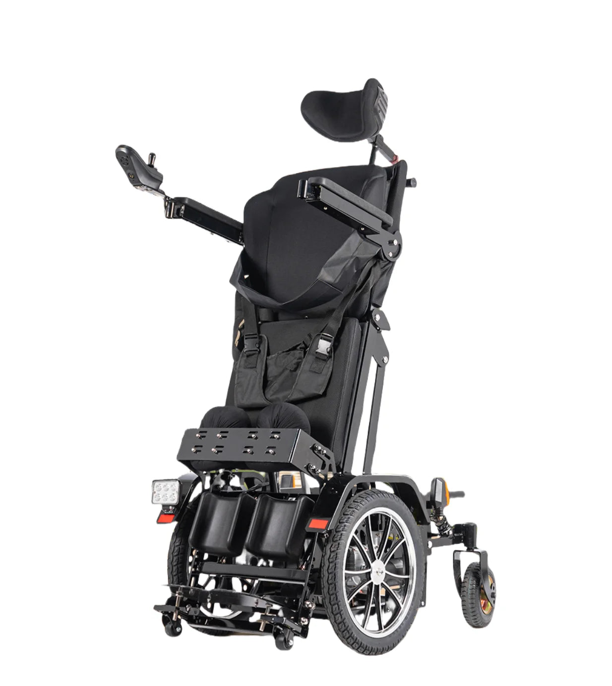 900W Reclining Standing Electric Wheelchair with Headrest