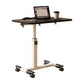 Height Adjustable Overbed Table with Wheels, Foldable Rolling Side Table & Portable Laptop Standing Desk for Home Office