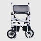 Portable Toilet Chair Alloy Commode with Wheels Foldable Shower Chair Convenient Adult Mobility Aid Bathroom Chair